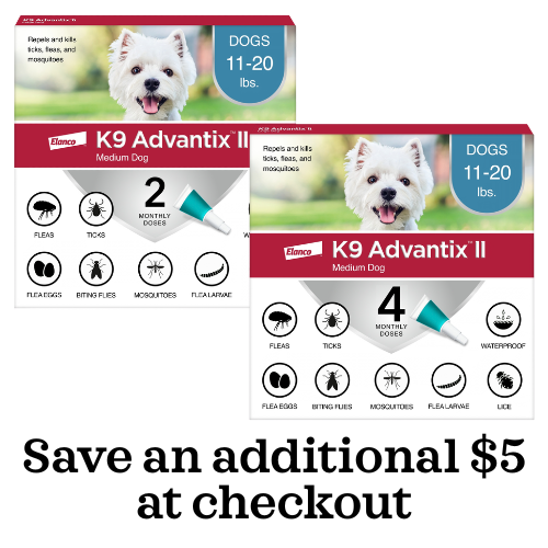 K9 Advantix II Topical Flea & Tick Treatment for Dogs 11-20 lbs