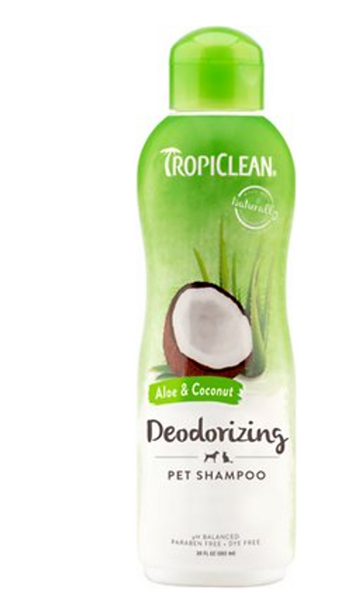 Tropiclean Aloe And Coconut Deodorizing Shampoo For Pets 20 oz