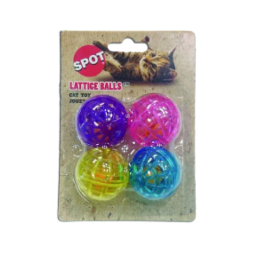 Spot Ethical Pet Lattice Balls Cat Toys 4 pk