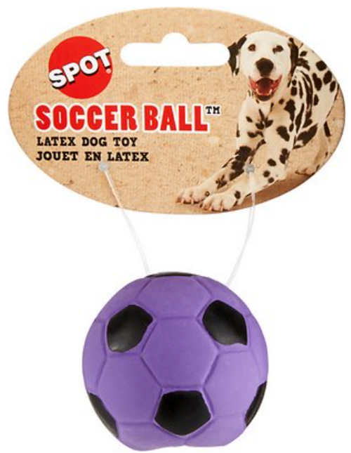 Spot Ethical Pet Latex Soccer Ball Squeaky Dog Toy 2 in