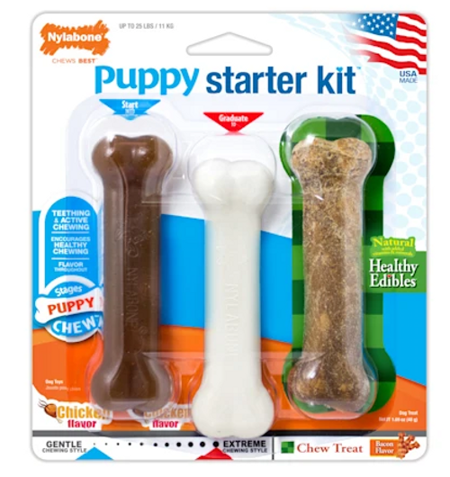 Nylabone Puppy Starter Kit 3 pk