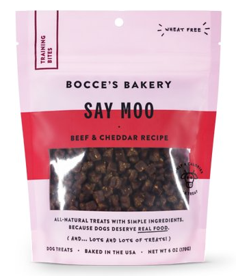 Bocce Say Moo Training Bites Dog Treats 6 oz