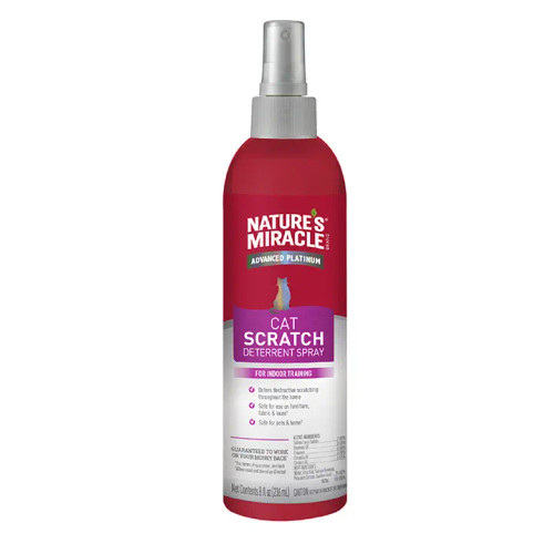 Nature's Miracle Advanced Platinum Cat Scratch Deterrent Spray for Indoor Training 8 oz
