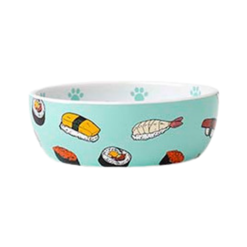 Petrageous Designs Sushi Print Ceramic Stoneware Bowl 14 oz