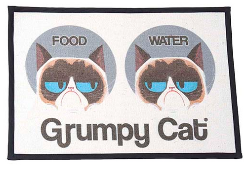 Petrageous Designs Grumpy Cat Food & Water Placemat 