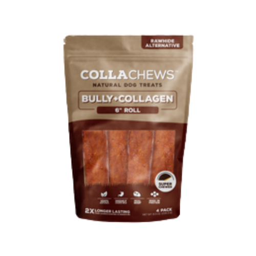 Collachews 6 in Collagen Bully Flavored Roll 4 pk