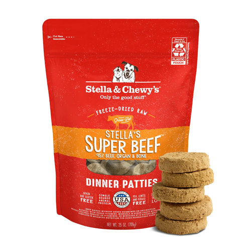 Stella & Chewy's Raw Stella'S Super Beef Dinner Patties Grain-Free Freeze-Dried Dog Food