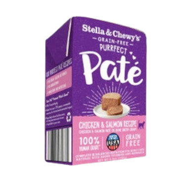 Stella & Chewy's Purrfect Pate Chicken & Salmon Recipe In Bone Broth Gravy Grain-Free Human Grade Wet Cat Food