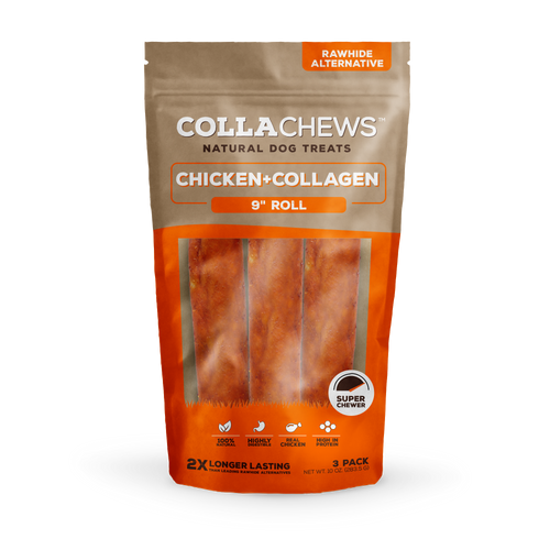 Collachews 9" Collagen Roll - 3 Pack 3 pk