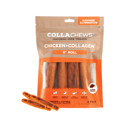 Collachews 6" Collagen Roll - 4 Pack 4 pk