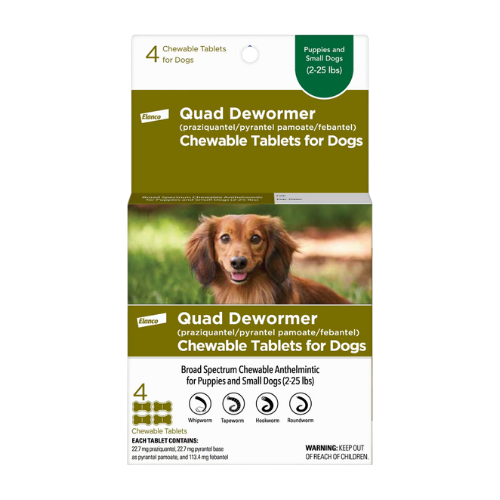 Elanco Small Dog Quad Dewormer 4 ct