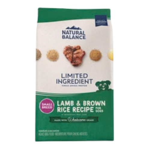 Natural Balance Limited Ingredient Diets Lamb & Brown Rice Formula Small Breed Bites Adult Dry Dog Food 4 lb