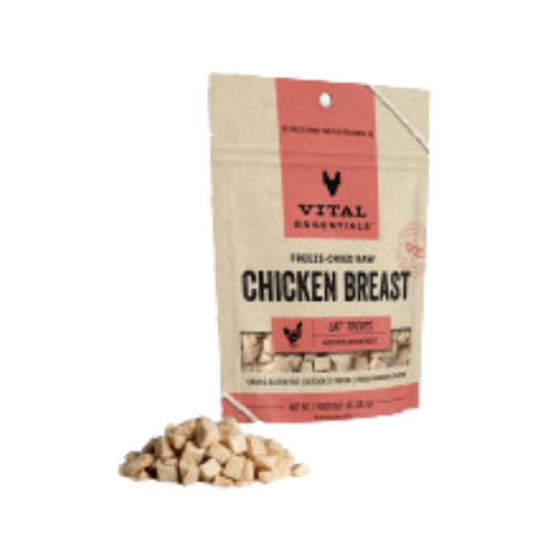 Vital Essentials Vitalcat Freeze Dried Chicken Breast Cat Treats 1 oz