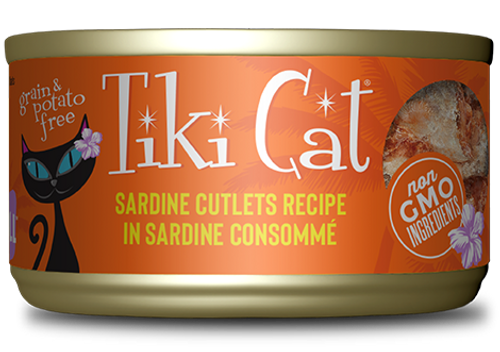 Tiki Cat Tahitian Grill Sardine Cutlets Grain-Free Canned Cat Food