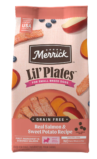 Merrick Lil' Plates Small Breed Adult Grain-Free Salmon & Sweet Potato Recipe Dry Dog Food 4 lb