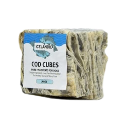 Icelandic+ Plus Cod Skin Large Cube Dog Treats 2 oz