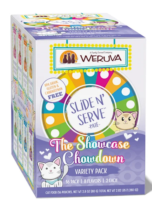 Weruva Pate The Showcase Chowdown Variety Pack Wet Cat Food 16 ct