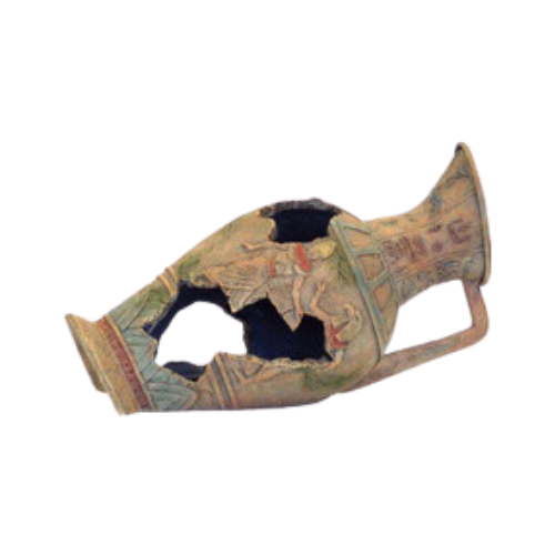 Blue Ribbon Ancient Egyptian Vase Aquarium Ornament 