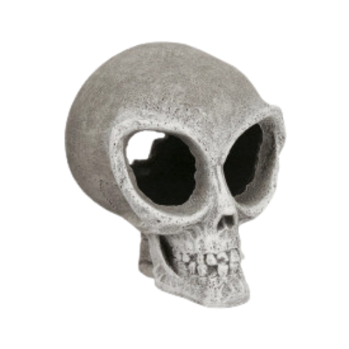 Blue Ribbon Alien Skull Aquarium Ornament S