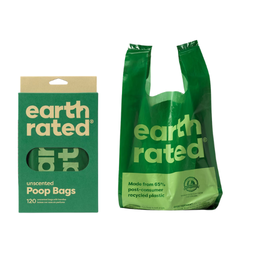 Earth Rated Unscented Handle-Tie Dog Waste Bags 120 pk
