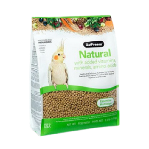 Zupreem Natural with Added Vitamins, Minerals and Amino Acids for Cockatiels 2.5 lb