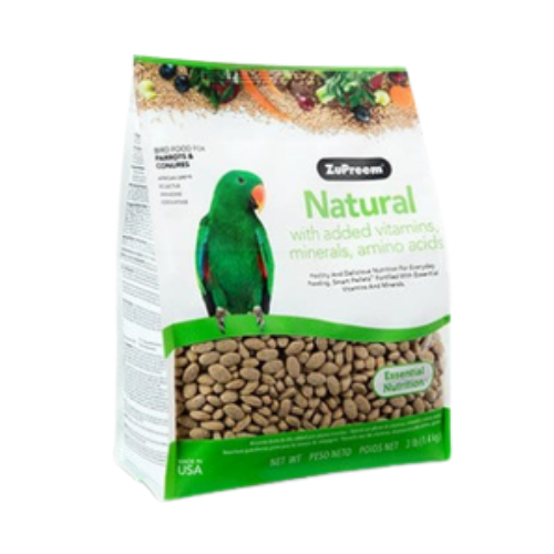 Zupreem Natural with Added Vitamins, Minerals and Amino Acids for Parrots & Conures 3.5 lb