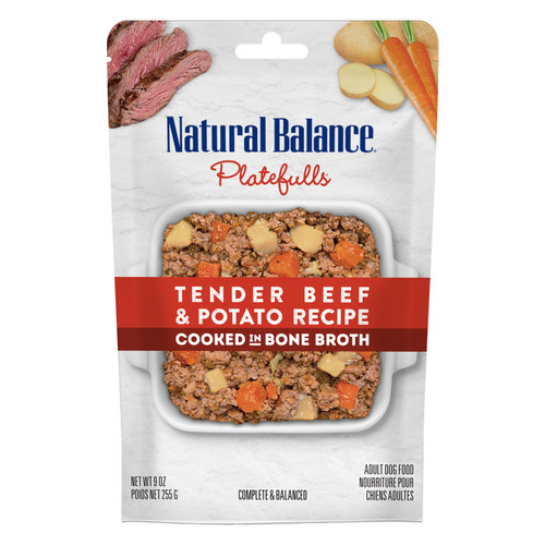 Natural Balance Platefulls Tender Beef & Potato Recipe Dog Food Pouch