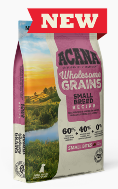 Acana Wholesome Grains Small Breed Recipe Dry Dog Food 4 lb