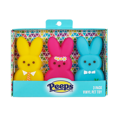 Fetch Peeps for Pets Vinyl Bunny Toys for Dogs 3 pk