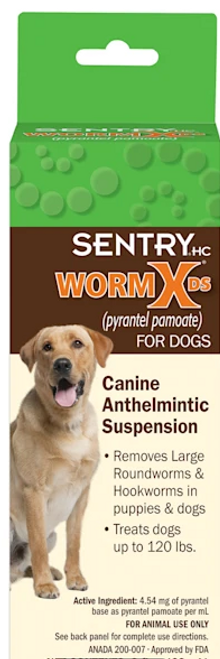 Sentry HC WormX DS Liquid De-Wormer for Dogs & Puppies 2 oz