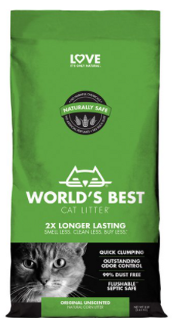 World's Best Unscented Clumping Corn Cat Litter