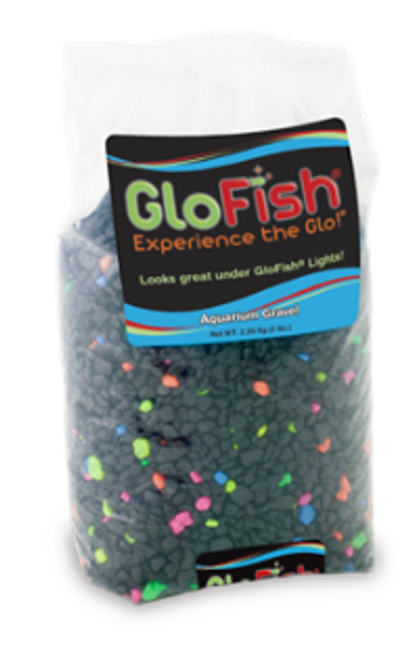 Tetra GloFish Gravel Black with Fluorescent Accents 5 lb