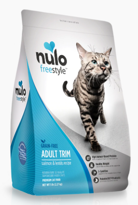 Nulo Freestyle High-Protein Kibble Trim Salmon & Lentils Recipe Dry Cat Food 5 lb