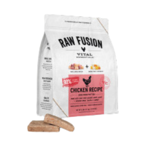 Vital Essentials Raw Fusion Chicken Dinner Patties Grain-Free Frozen Dog Food 6 lb