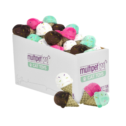 Multipet Ice Cream Cat Toy 
