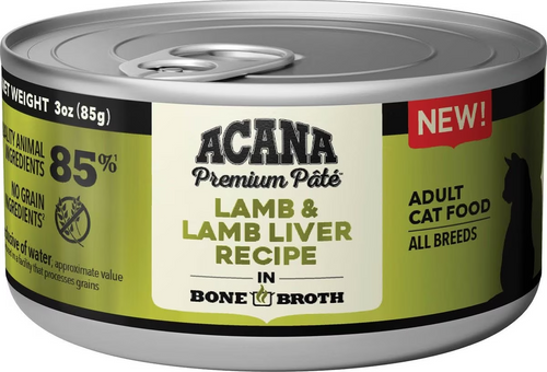 Acana Premium Pate, Lamb & Lamb Liver Recipe Wet Food for Adult Cats