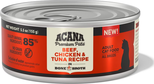 Acana Premium Pate, Beef, Chicken & Tuna Recipe Canned Cat Food