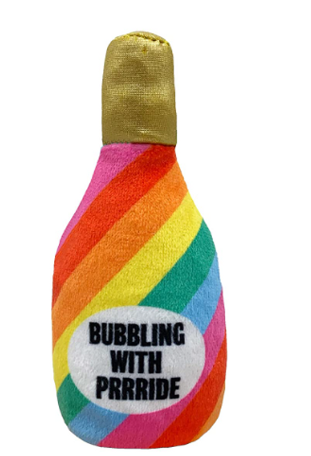 Huxley & Kent Bubbling with Prrride Champagne Bottle Cat Toy 