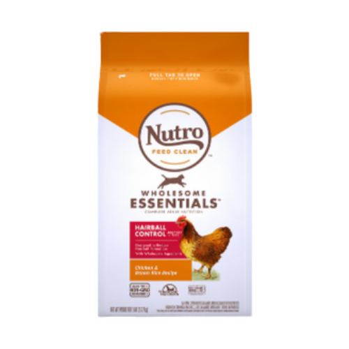 Nutro Hairball Control Farm-Raised Chicken & Brown Rice Adult Dry Cat Food 5 lb