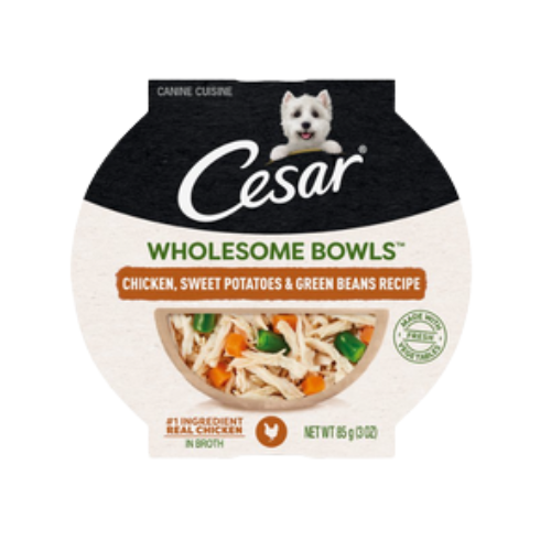Cesar Wholesome Bowls Chicken, Sweet Potato & Green Beans Recipe Wet Dog Food