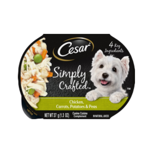 Cesar Simply Crafted Chicken, Carrots, Potatoes & Peas Limited-Ingredient Wet Dog Food Topper