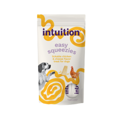 Intuition Easy Squeezies Chicken & Cheese Recipe Lickable Dog Treats 4 pk