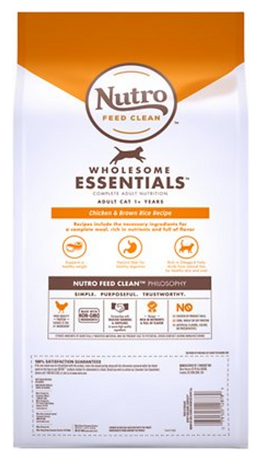 Nutro Indoor Chicken & Brown Rice Adult Dry Cat Food 5 lb