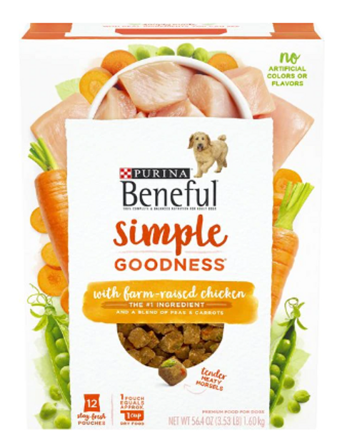Purina Beneful Simple Goodness with Farm-Raised Chicken Dry Dog Food 12 ct
