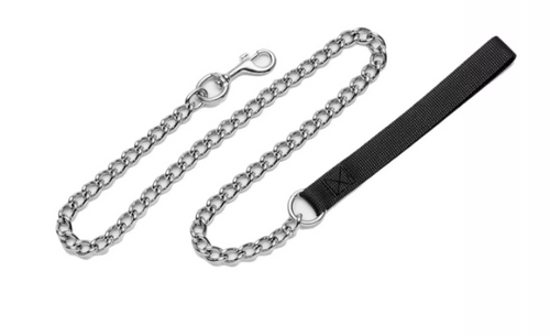 Coastal Pet Products Titan Chain Dog Leash with Nylon Handle 3.0 mm 4 ft