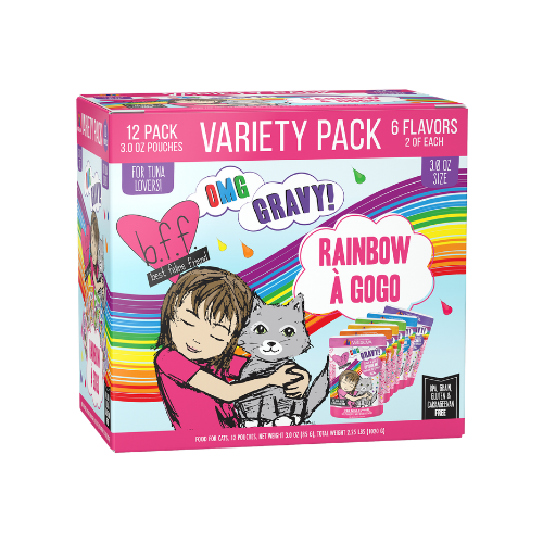 Weruva B.F.F. OMG! Rainbow A Gogo Wet Cat Food Variety Pack 12 ct