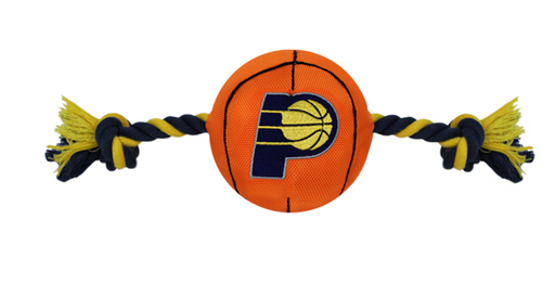 Pets First Indiana Pacers Nylon Basketball Rope Dog Toy 