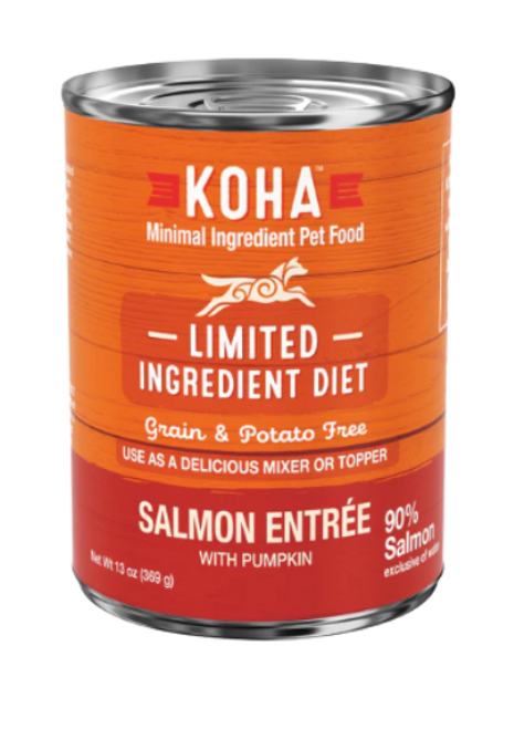 Koha Limited Ingredient Diet Salmon Entrée with Pumpkin Topper for Dogs