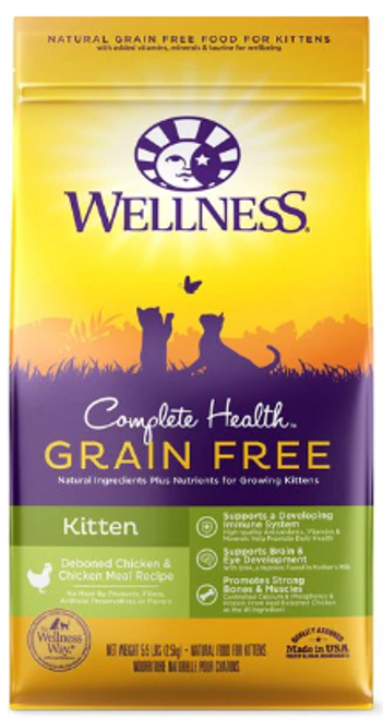 Wellness Complete Health Grain-Free Chicken Recipe Dry Kitten Food 5.5 lb