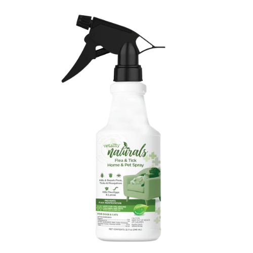 Vetality Naturals Flea & Tick Home & Pet Spray, Kills & Repels Fleas, Ticks & Mosquitoes 32 oz